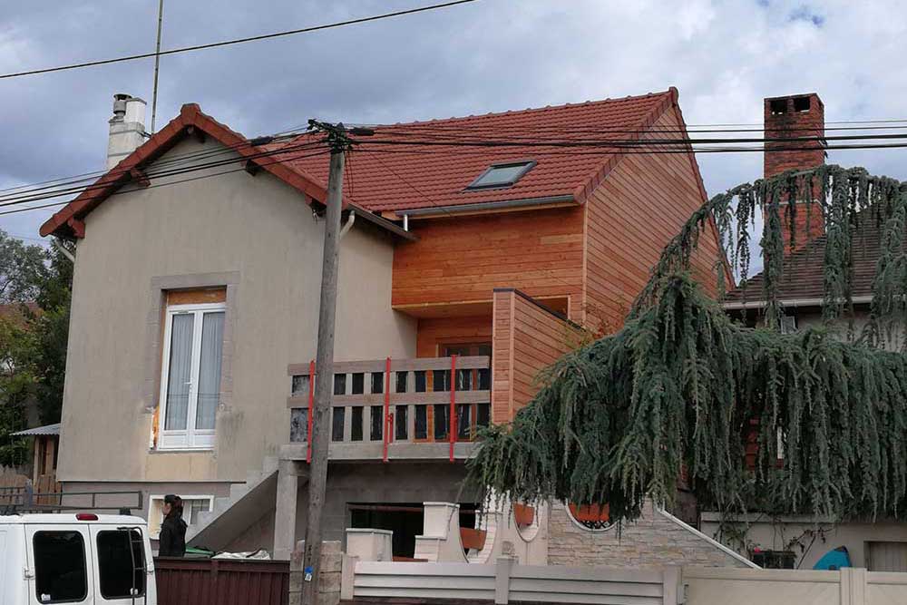 agrandissment en bois de maison traditionnelle dans le 91